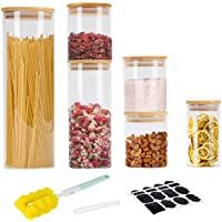 GoMaihe Tarro de Vidrio de Almacenamiento 6Pcs- Tarros de Cristal para Conservas Envases Cristal Alimentos- Tarro de…